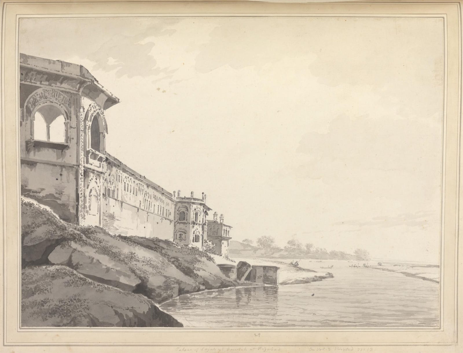 Faizabad in William Hodges’ Drawing: Palace, River and People